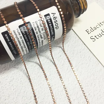 

Ritoule DIY handmade jewelry accessories temperament simple flat beads bracelet necklace pendant earrings earrings materials 1m