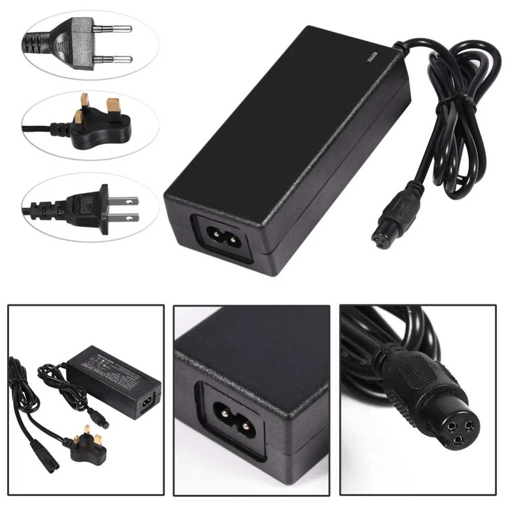 

Power Adapter Lithium Battery Safe Charger for Electric Balance Scooter with US/ UK/ EU Plug 3p balance dedicated interface