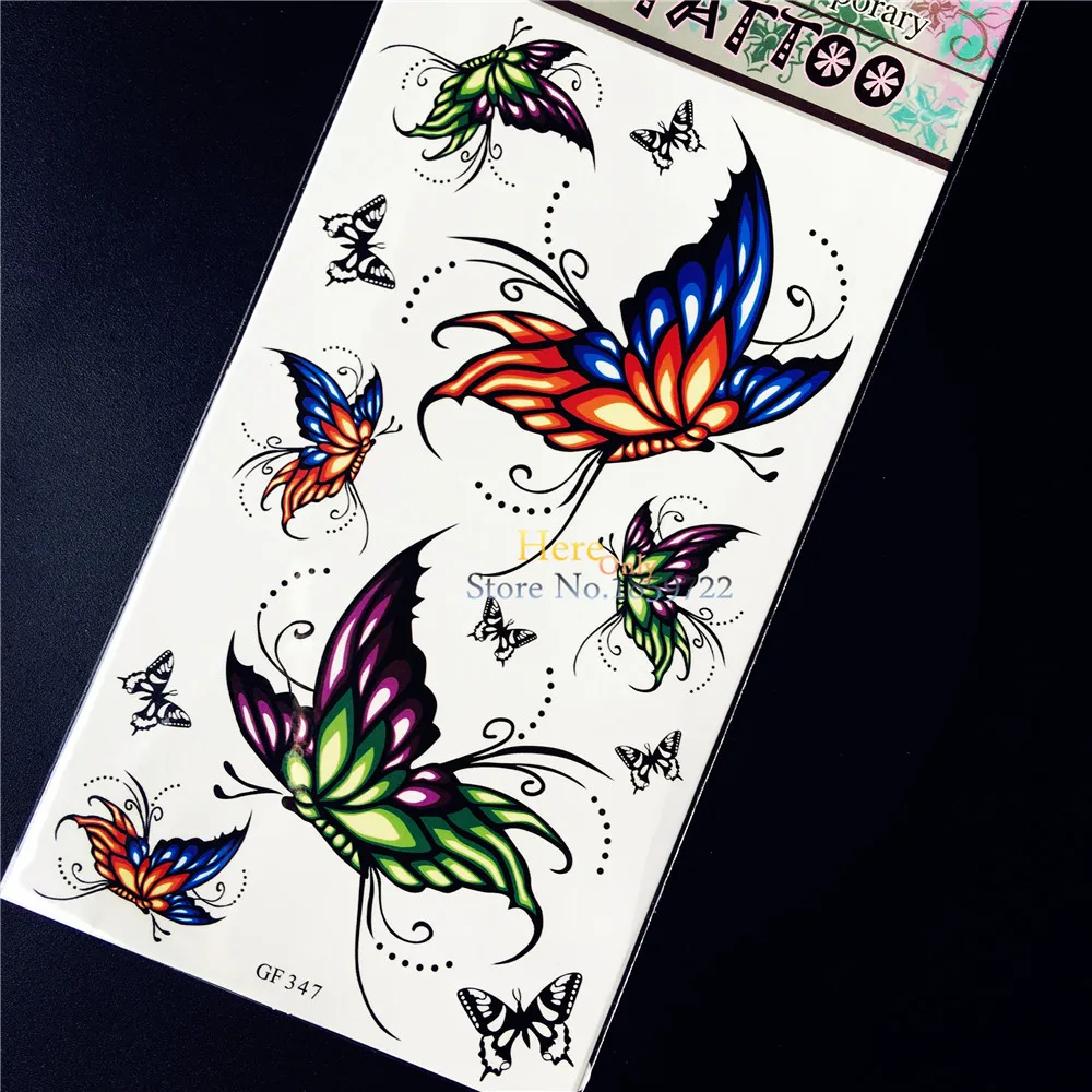Colorful Body Art Painting Temporary Tattoo Stickers For Women Arm