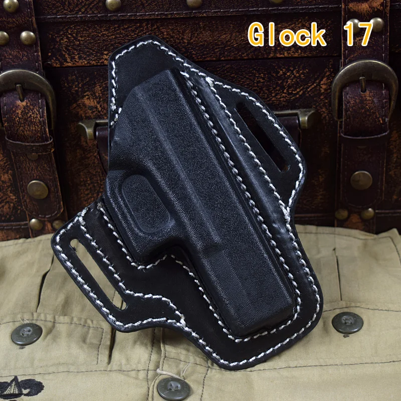 B.B.F MAKE Kydex Holster Gun Cow Leather Combination Pistol Bag Waist