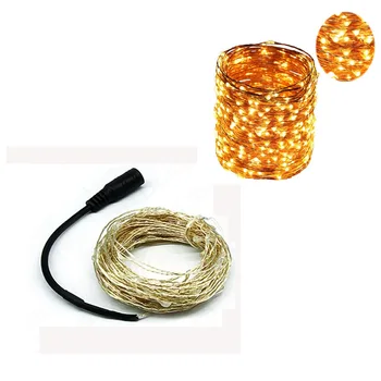 

DC powered 20M/30M/50M Led Silver Copper Wire 200/300/500 LED String Light Starry Lights For DIY Christmas Party Wedding decroat