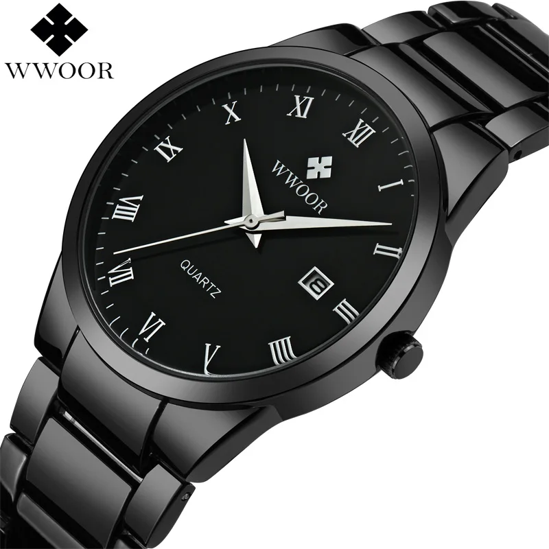 WWOOR Brand Men Watch Man Stainless Steel Waterproof Sports Watches Men's Quartz Analog Date Clock Male Black Strap Wrist Watch WWOOR Brand Men Watch Man Stainless Steel Waterproof Sports Watches Men's Quartz Analog Date Clock Male Black Strap Wrist Watch