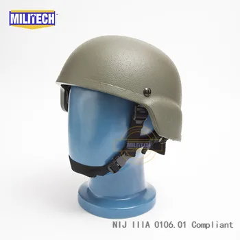 

MILITECH OD NIJ IIIA 3A MICH Bullet Proof Helmet Aramid ACH Ballistic Helmet Bulletproof Mitch 2000 Helmet With Test Report
