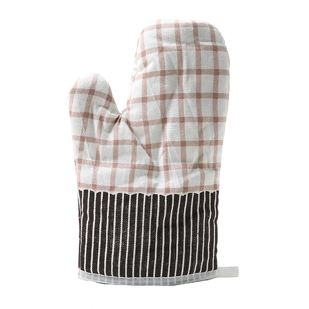 Кухонные кухонные хлопковые перчатки для микроволновой печи рукавицы для кастрюли термостойкая Защитная кухонная утепленная противоскользящая 19JUN19 - Цвет: A