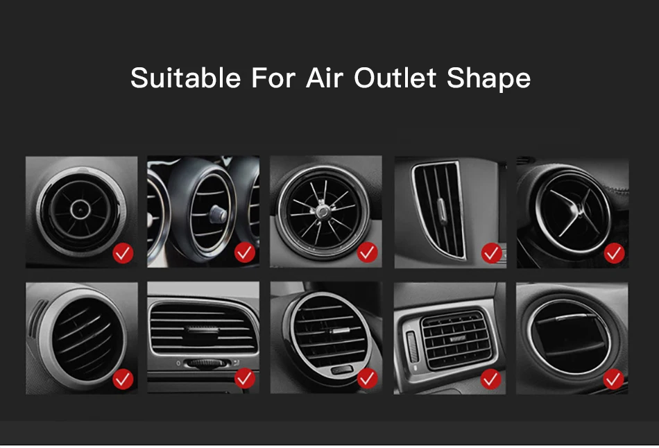 !ACCEZZ Gravity Car Phone Holder Air Vent Mount Clip For iPhone XS Universal Mobile Phone Stand Support GPS in Car Auto Bracket (14)