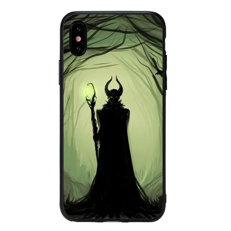 Sleeping curse Maleficent Mobile Phone Case For iPhone 11 11Pro MAX 10 X XS Max XR 5 5S SE 6 6S 7 8 Plus Soft TPU Phone Cover - Color: TPU