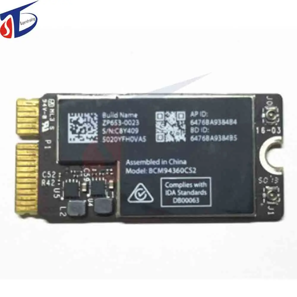 

BCM94360CS2 Wireless-AC WIFI Bluetooth BT 4.0 Airport 802.11ac Card For Macbook Air 11" A1465 13" A1466 2013 2014 2015year