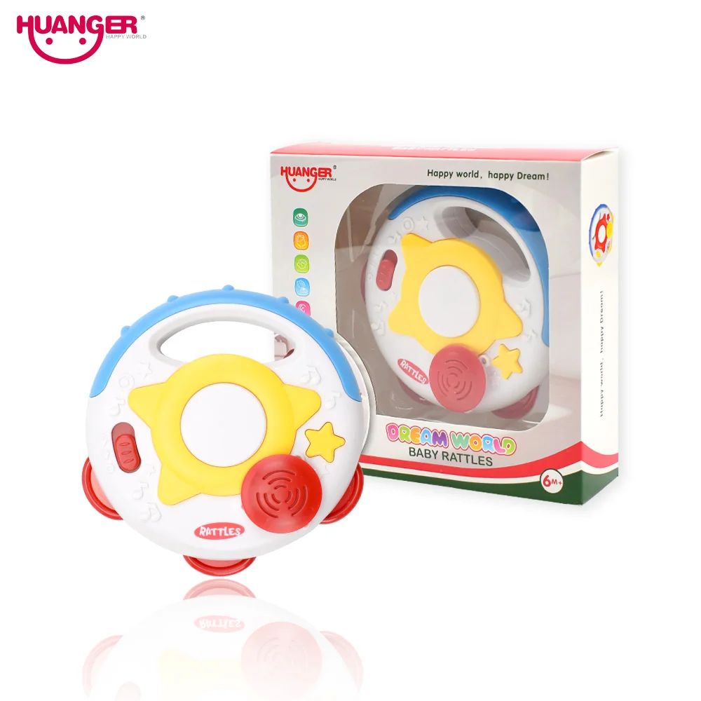 Huanger Baby Drum Rattle/mobiles 012 Month Children Toys Hand Shake