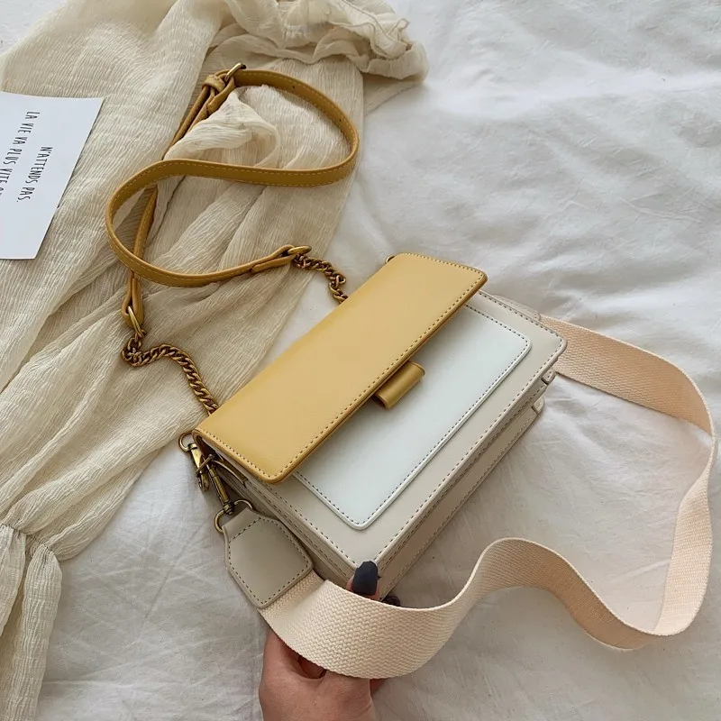 Two strap Роскошные женские сумки, дизайнерские сумки, новые кошельки и сумки из искусственной кожи, сумки через плечо с цепочкой для женщин - Цвет: Two strap