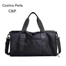 Водонепроницаемая нейлоновая сумка для ручной клади, мужская спортивная сумка для фитнеса, черная сумка для путешествий, большая сумка на выходные, сумка-тоут с карманом для обуви