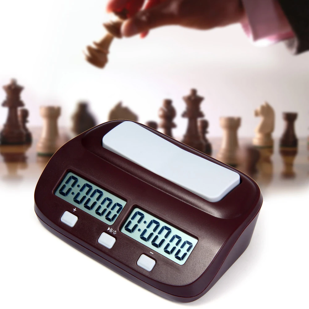 Шахматные часы электронная Сигнализация Стоп таймер Professional портативный цифровой шахматы штук настольные игры подсчитать подпушка часы