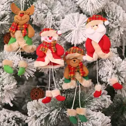 1 шт. рождественские Санта Клаус куклы игрушки-подвески висит рождественские украшения таблицы украшение для дома