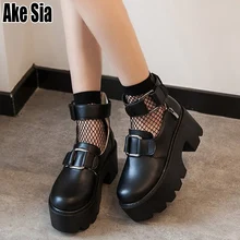 Новинка; стильные женские туфли с круглым носком на высоком массивном каблуке; повседневные туфли-лодочки с пряжкой на лодыжке; сандалии; ботинки; A499