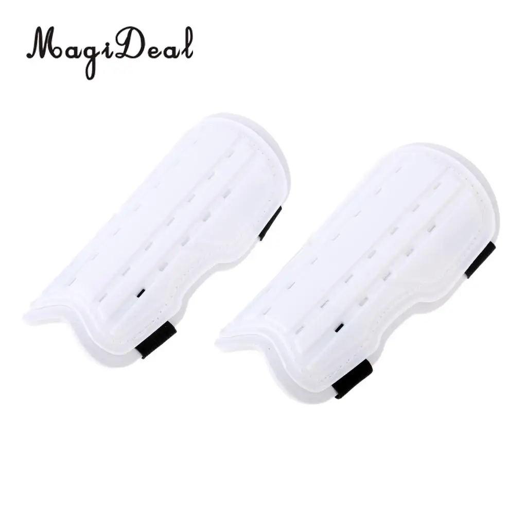 MagiDeal Lightweight Soccer Football Training Sports Padded Shin Guard Pads Protector White for Hockey Basketball Volleyball
