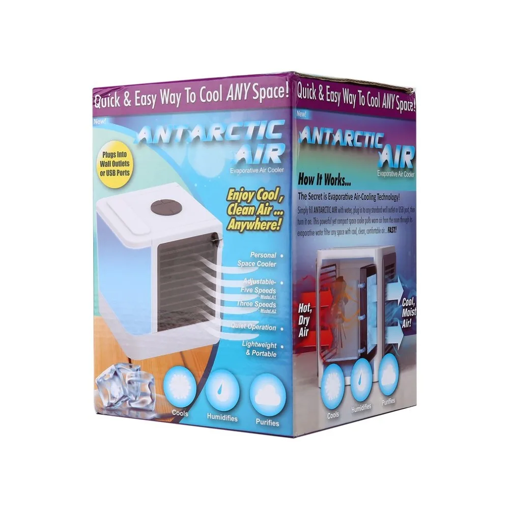 

3 Modes USB Mini Air Cooling Fan Air cooler Conditioner Humidifier 7 Colors Light Desktop Cooling Fan for Office Home Outdoor