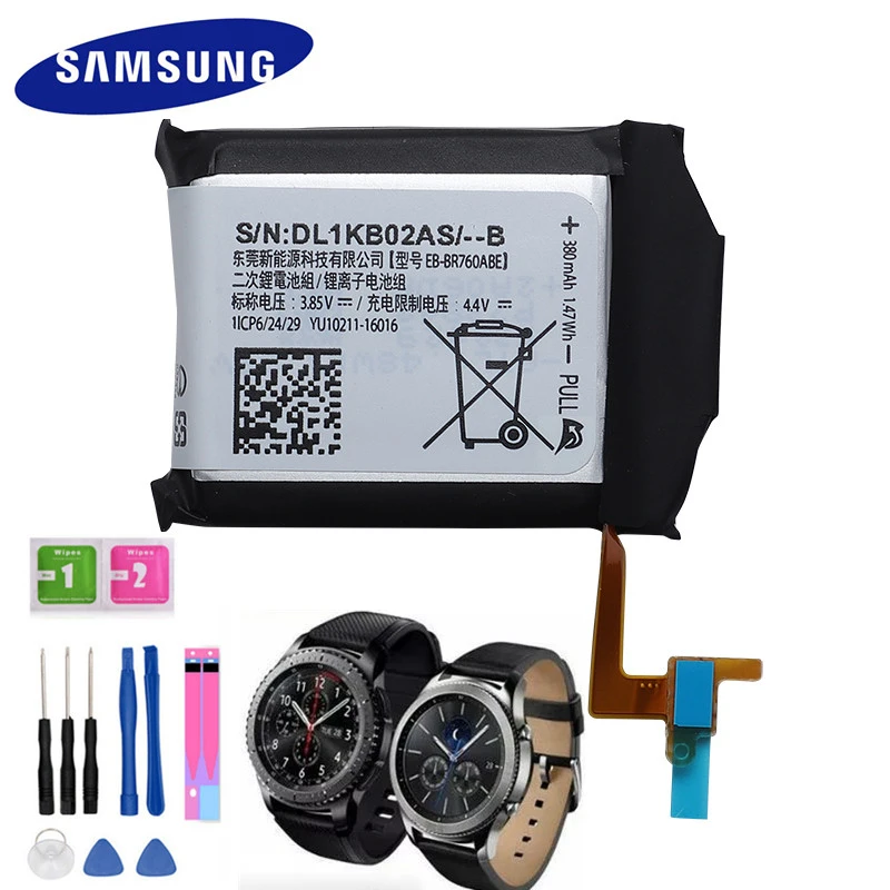 ijzer uitvinden Meevoelen Samsung Originele Batterij EB BR760ABE Voor Samsung Gear S3 Frontier /  Classic EB BR760A SM R760 SM R770 SM R765 SM R765S 380Mah|Mobiele telefoon  Batterijen| - AliExpress