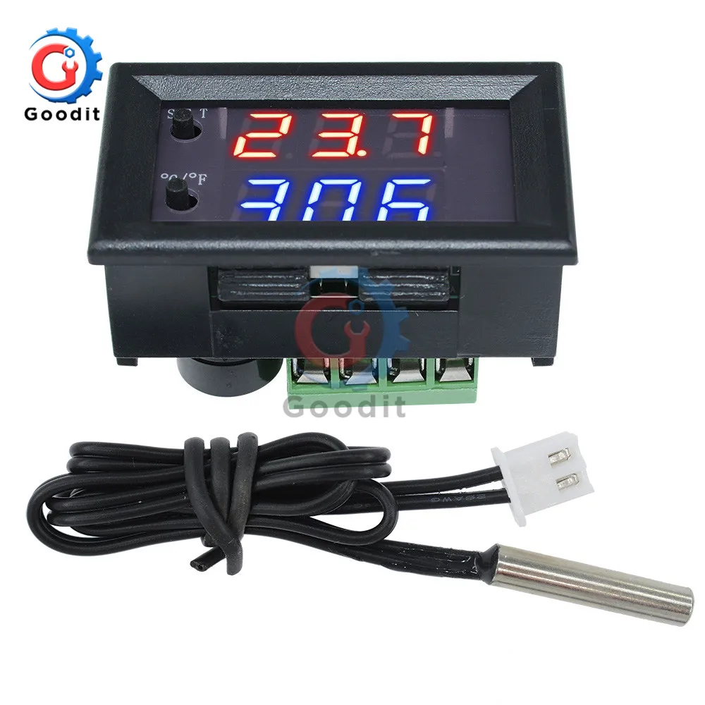 

W1209WK W1209 WK W1219 DC 12V LED Digital Thermostat Temperature Control Thermometer Thermo Controller Switch Module +NTC Sensor