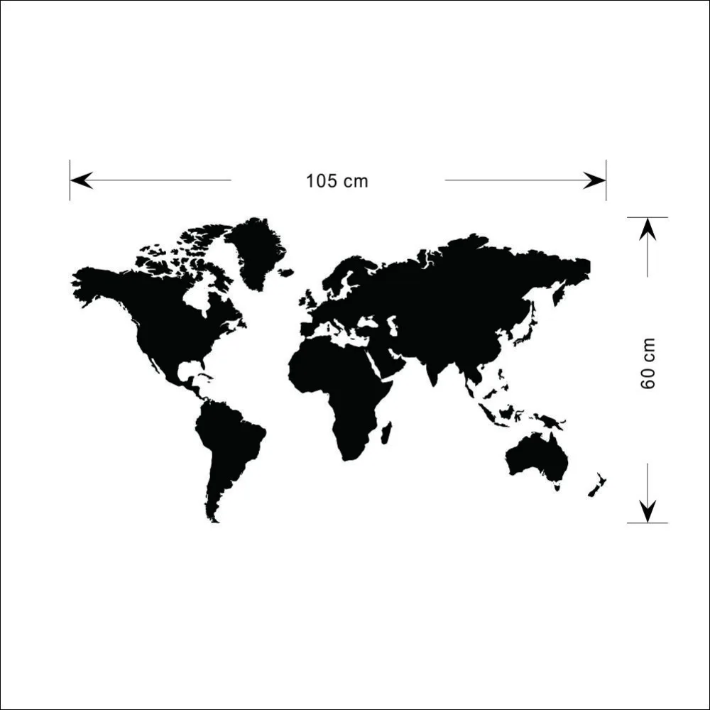 Новая Горячая Карта мира Спальня наклейки для стены в гостиной домашний декор