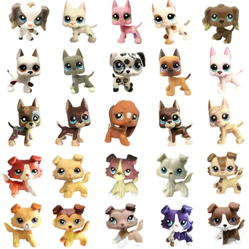 

New Rare Lps Pet Shop Toy Free Shipping Original White Black Yellow Shorthair Great Dane Cocker Spaniel 41 Children Best Gift