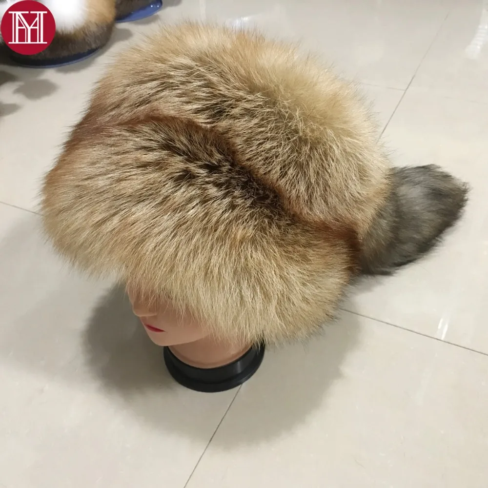 Mens red fox fur hat Clearance