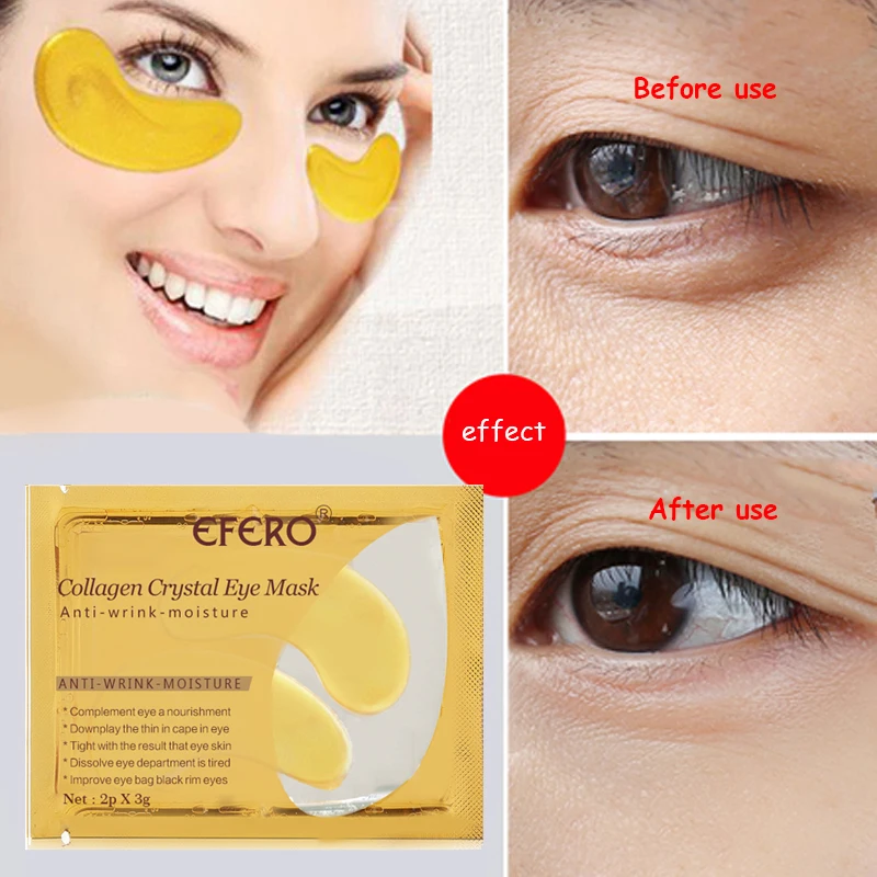 Crystal Collagen Gold Powder Eye Mask Anti Aging Remove Dark Circle Eye
