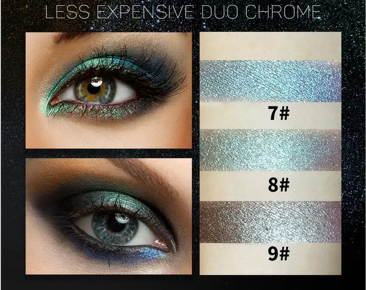 

3 Malachite green Gradient color Diamond Bright Makeup Eyeshadow, Make Up Laser polarized eye shadow magnetic 3.65cm pan