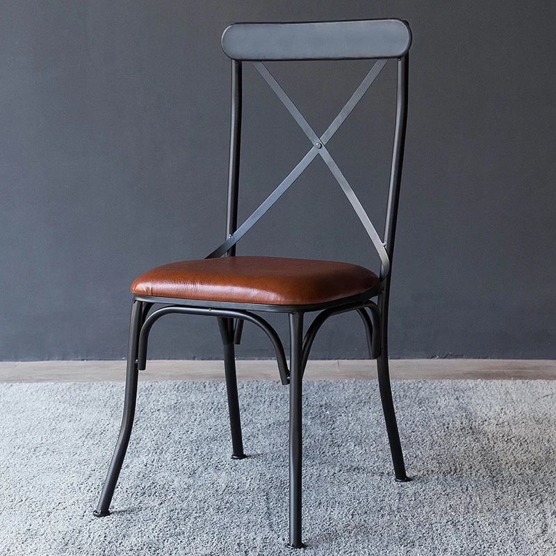 INDUSTRIAL RETRO RUSTIC URBAN FRENCH BISTRO STYLE METAL DINING CHAIR SEAT CROSS BACK CAEF RESTAURANT DINING ROOM FURNITURE INDUSTRIAL RETRO RUSTIC URBAN FRENCH BISTRO STYLE METAL DINING CHAIR SEAT CROSS BACK CAEF RESTAURANT DINING ROOM FURNITURE
