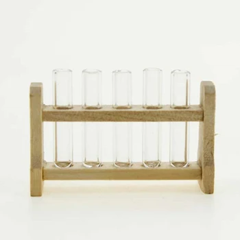 

1/12 Dollhouse Miniature Accessories Mini Laboratory Test Tube with Bracket Simulation Model Toys for Doll House Decoration