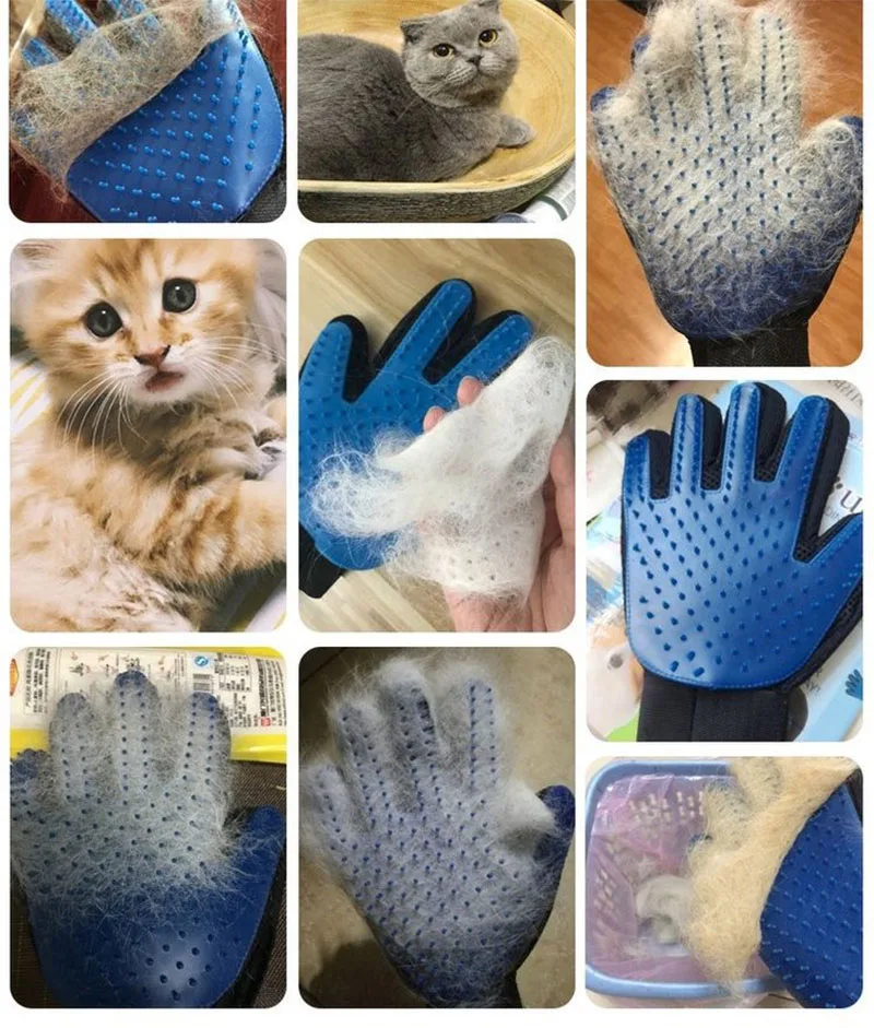 Для домашних любимцев собак кошек уход за шерстью мягкая перчатка desheding для домашних животных удаление волос щетка гребень перчатка для массажной чистки уход перчатка товары для домашних животных