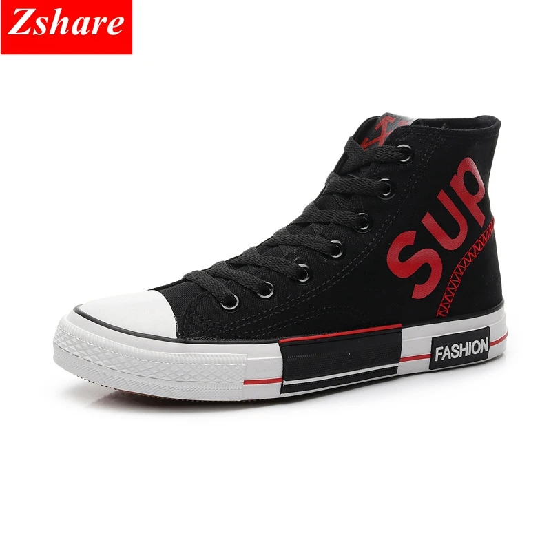 

High-top Women Shoes Casual Canvas Shoes Women Sneakers baskets femme 2019 Fashion Lace Up Vulcanize Shoes Girl Zapatillas mujer
