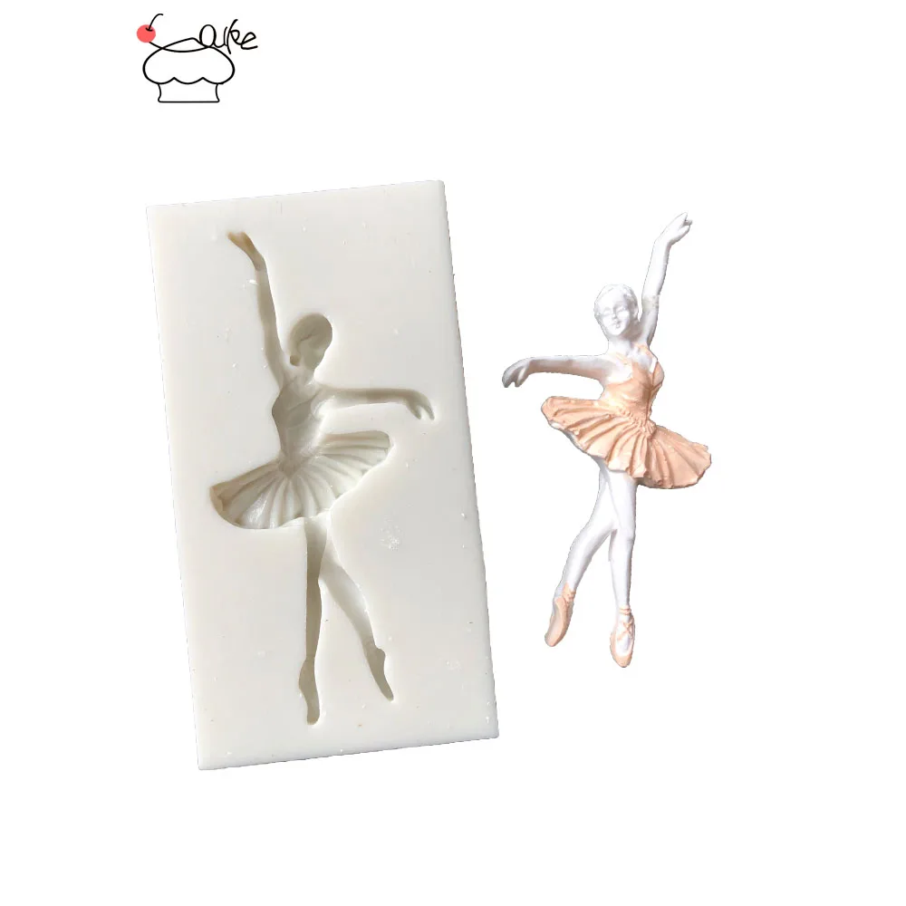 

Aouke Ballerina Girl Fondant Cupcake Decorating Molds Cake Silicone Mold Sugarpaste Candy Chocolate Gumpaste Clay Mould K067