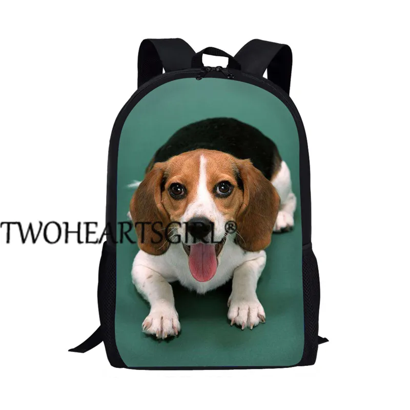 Twoheartsgirl Beagle комплект школьных сумок для мальчиков и девочек-подростков, милый школьный рюкзак для детей, школьные сумки на заказ - Цвет: L5497C