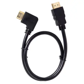 

Xiwai HDMI Male to HDMI Male 90 Degree Right Angled Cable Black Support 1.4 & 3D & Ethernet 50cm
