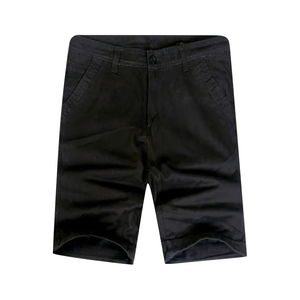 Летние мужские шорты для бега, свободные, одноцветные, карго шорты, повседневные, размера плюс, короткие штаны, спортивные, для тренажерного зала, короткие штаны No8