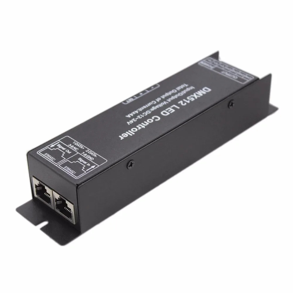 4 канала 4x4A 192 W цифровой Дисплей dmx-декодер DMX512 светодиодный драйвер контроллера DC 12~ 24 V для RGBW Светодиодные ленты свет ST195
