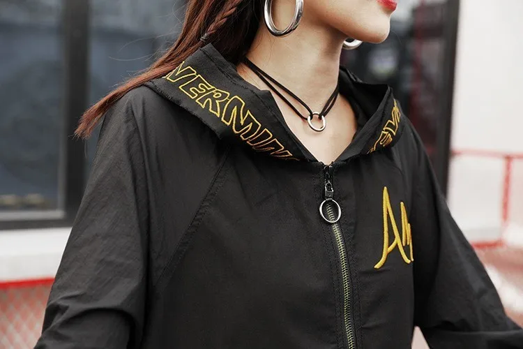 Max LuLu, модная Корейская дизайнерская женская панк уличная одежда, женская короткая куртка с капюшоном, негабаритная ветровка, женское черное пальто