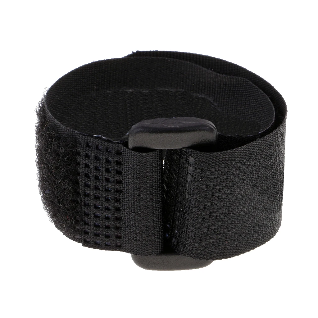 fityle 10pcs Nylon Hook and Loop Straps Fastening Cable Ties with Buckle Black