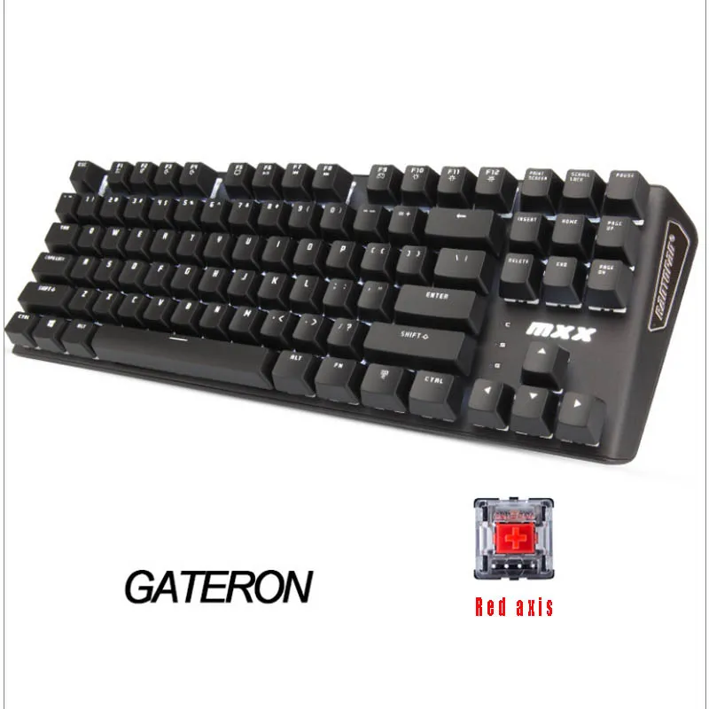 Rantopad MXX черная/белая компьютерная игровая механическая клавиатура 87 клавиша