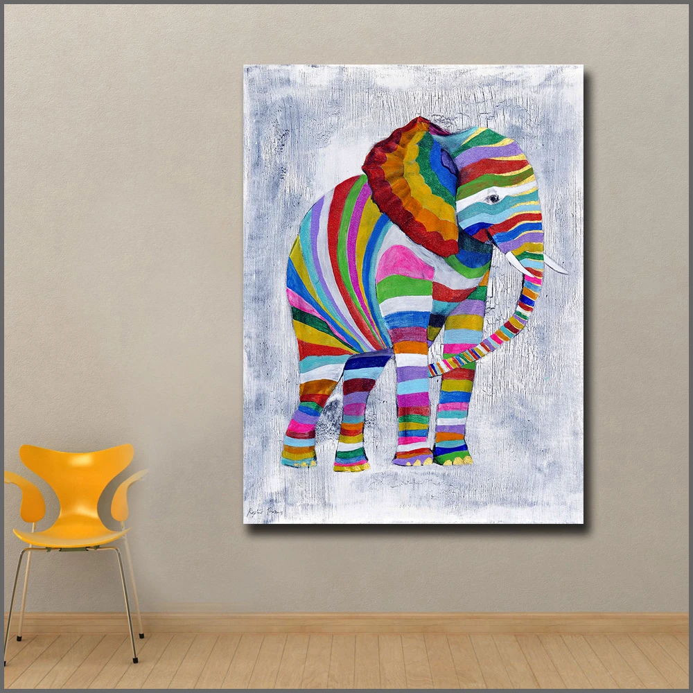 Модный принт поп-арт цвета Elephant_2 Настенная картина домашний декор гостиная