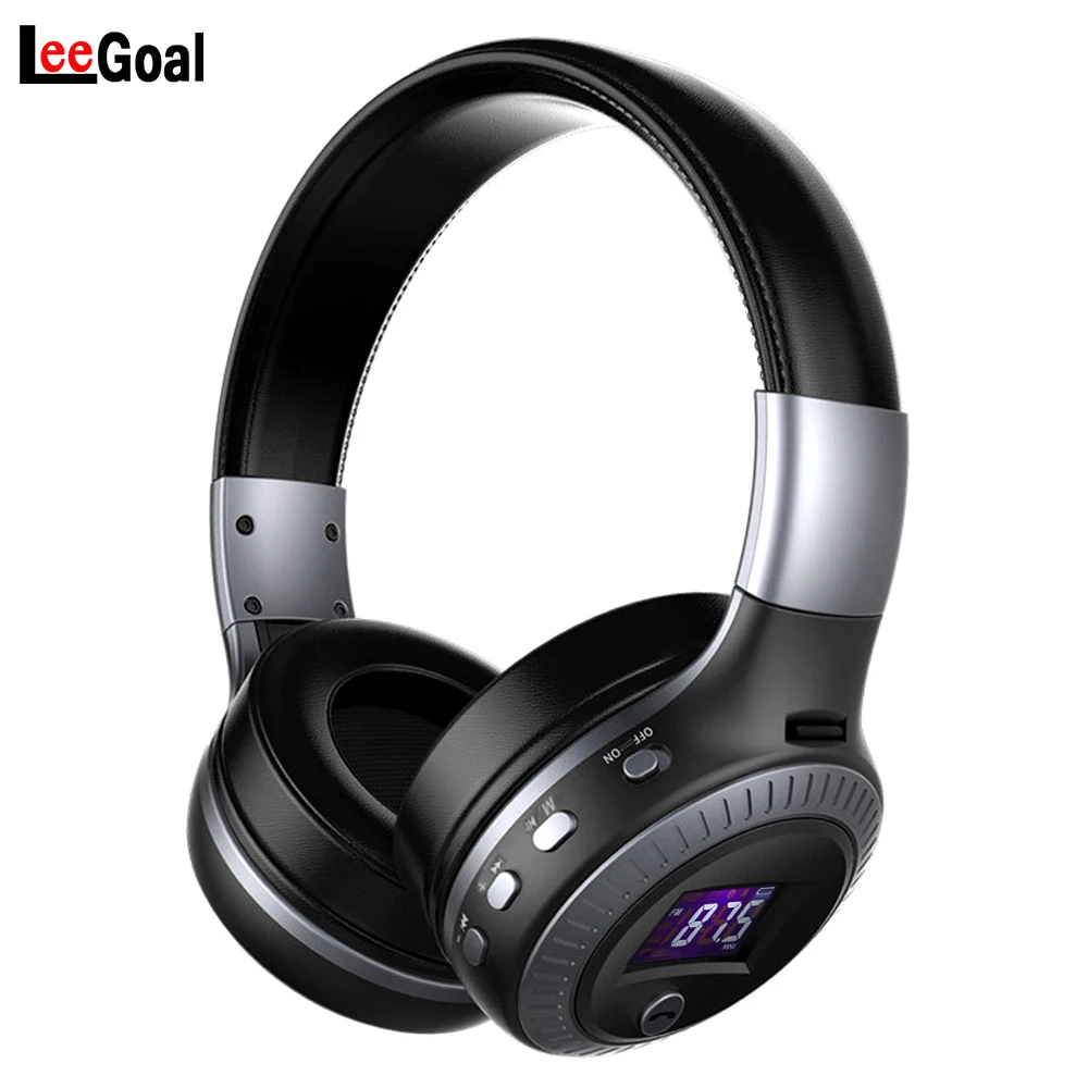 

B19 HiFi Bass Stereo Bluetooth Headphone Wireless Headset LCD Display With Microphone FM Radio Micro-SD Card Slot Earphone