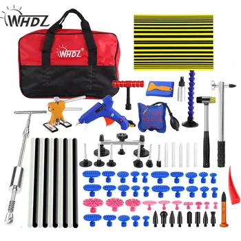 

WHDZ Car Paintless Dent Repair Removal Hand Tool Set Reflector Board dent puller 2in1 Slide Hammer glue gun pump wedge tools kit