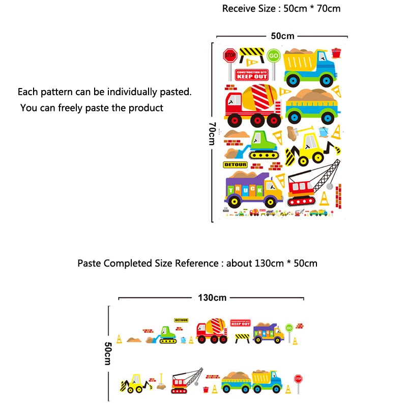Мультяшные машинки для детской комнаты, настенные наклейки для детской комнаты, настенные оконные наклейки для детской спальни, плакаты, 3D наклейки для автомобиля, обои