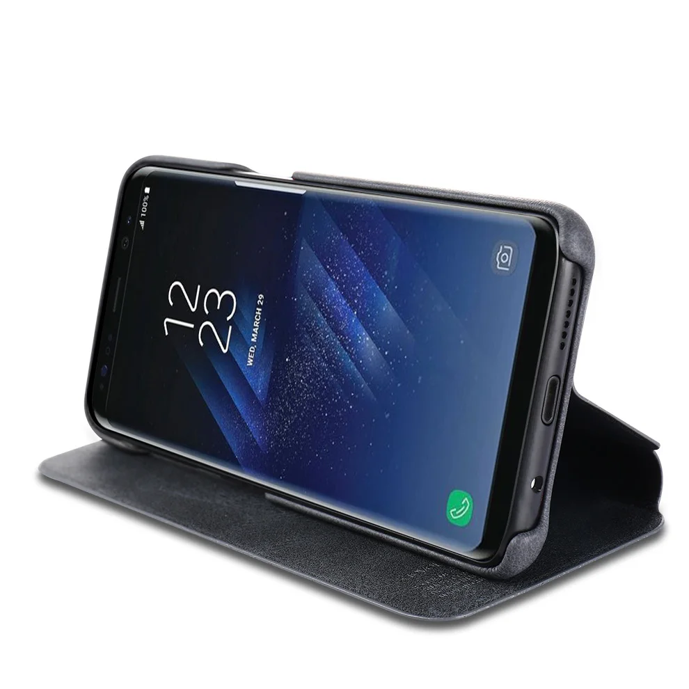 Роскошный классический кожаный чехол книжка X Level в стиле ретро для Samsung Galaxy S10 S8 S9