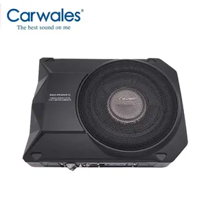 Carwales Car Powered Woofer System Amplified Subwoofer 10 Inch Car Audio Active Sub Woofers Car Slim Flat Sub Woofers