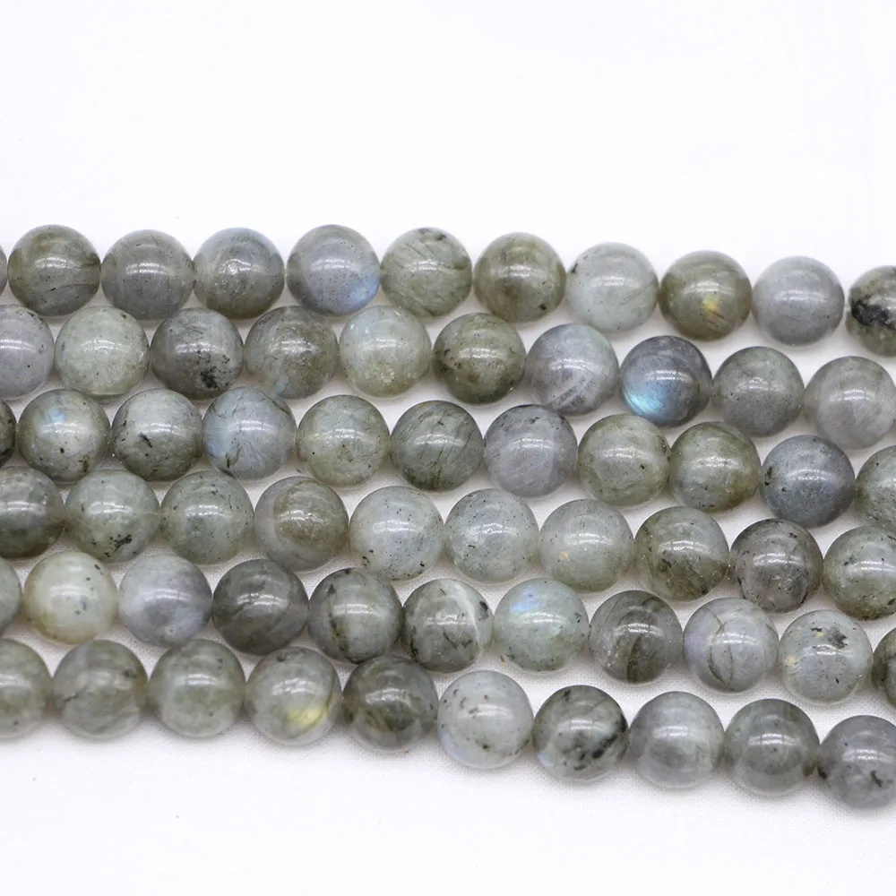 1strand/lot Natural Stone Labradorite White Spectrolite Round Loose Spacer Beads 4 6 8 10 12 mm For DIY Bracelet Jewelry Making | Украшения