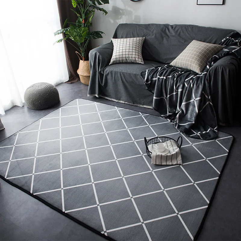Geometric Rugs And Carpets For Home Living Room Soft Modern Bedroom Floor Rugs Absorbent Coffee Table Are Rug Meeting Room Mats
