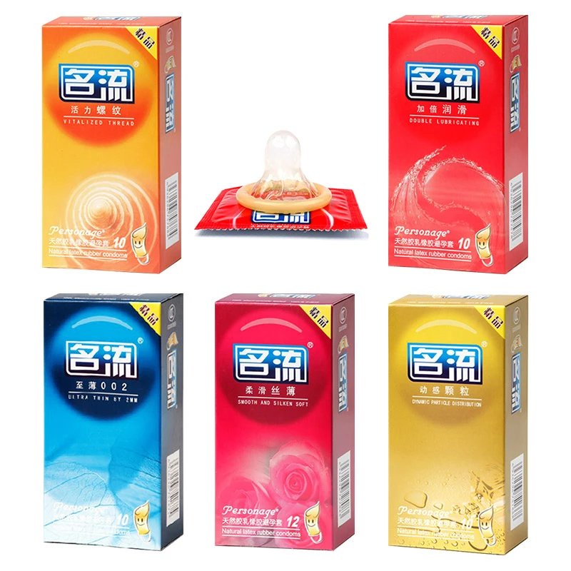 60pcs font b Condoms b font for men 6 kind ultra thin particle thread Nuture latex
