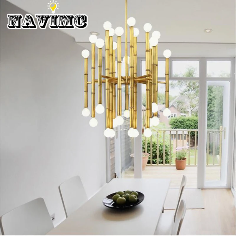 

Modern Wrought Iron Minimalist Fashion Art Deco LED Chandelier Bedroom Living Room Kitchen Lighting