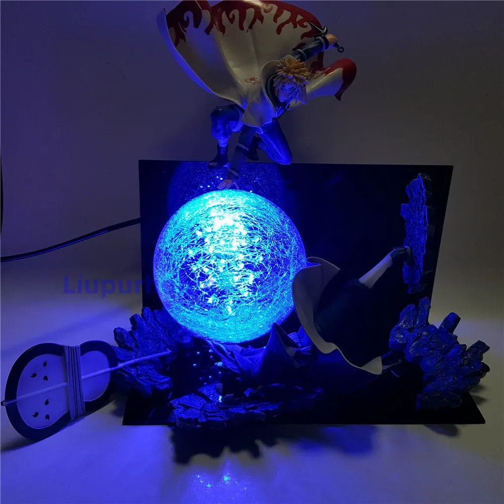 Наруто Минато VS Obito Rasengan сцена Сделай Сам светодиодный ночник доставка Uchiha Luminaria