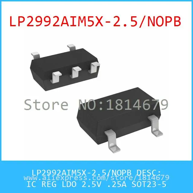 Бесплатная Доставка 3 Шт./лот LP2992AIM5X 2.5/NOPB IC REG LDO 2.5 В. 25A SOT23 5 2992 LP2992|ldo package|ldoldo noise |